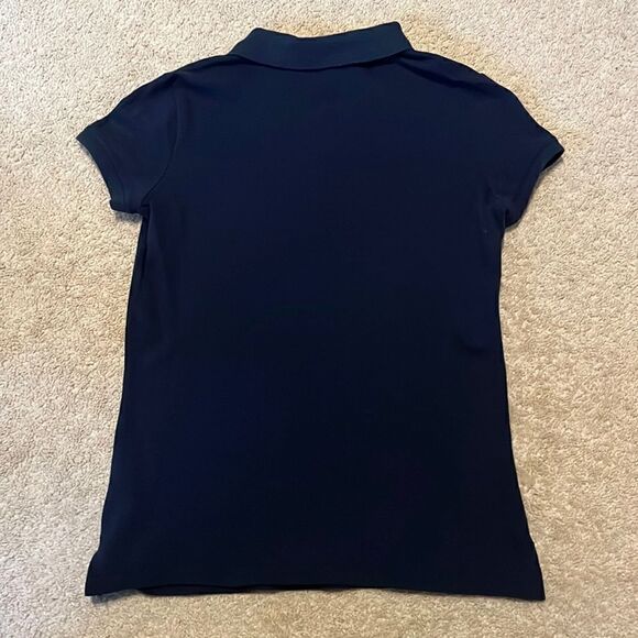 Old Navy Stain Resistant Size XL 14 Girls Navy Polo Shirt In Good Condition - Picture 4 of 4